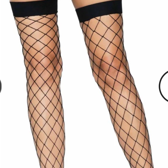 2 FOR $10! Leg Avenue- 9014 Fence Net Thigh Highs- NEW WITH TAGS! - Picture 2 of 3